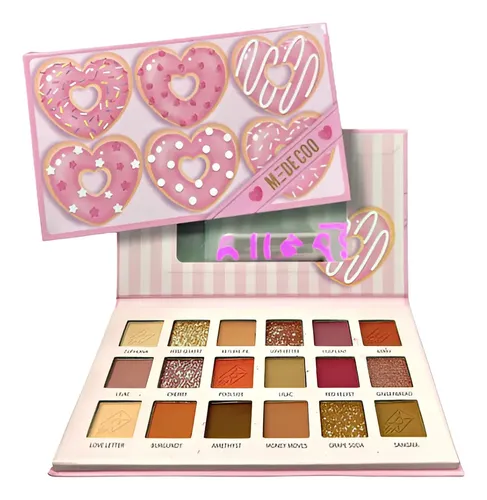 Medecoo Paleta De 18 Sombras Para Ojos Color Tono Unico