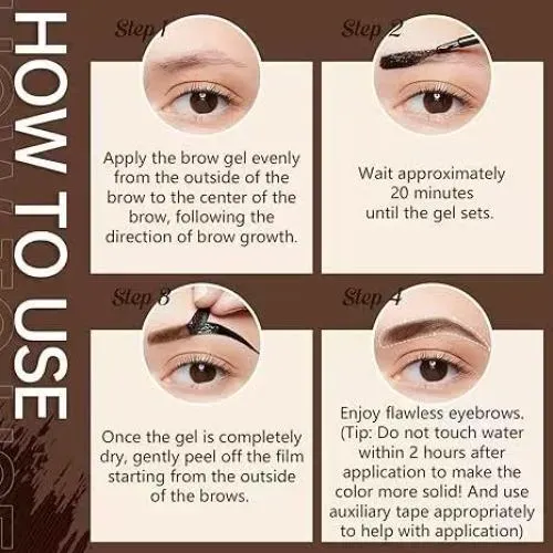 Tinte En Gel Para Cejas Con Acabado Semi Permanente, Marca