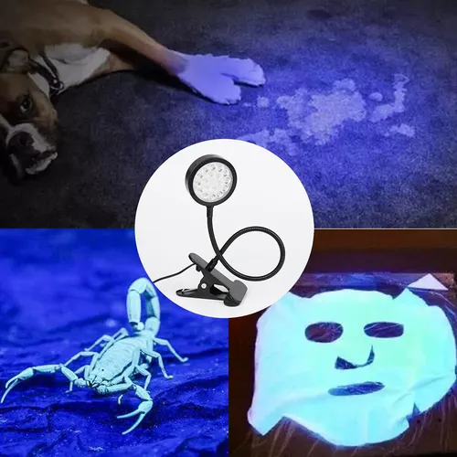Lampara Uv Led 5w 395nm Con Clip Para Uñas Y Resina
