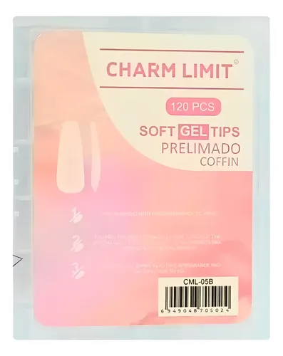 Tips Soft Gel / Pess On Nails Charm Limit Prelimado 120pcs