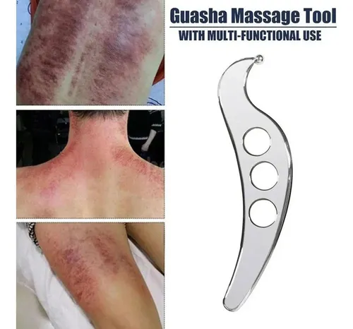 # Ruihai Gua Sha Acero Inox Masaje 19cm Facial Plata
