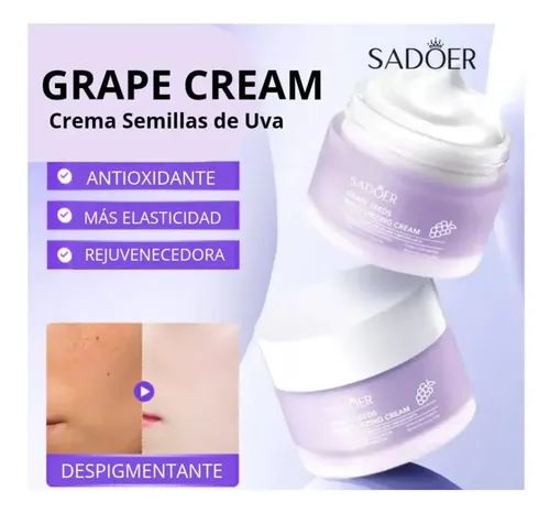 Crema Facial Semillas De Uva Antiox Renovadora 50g Sadoer Todo Tipo De Piel Día/noche