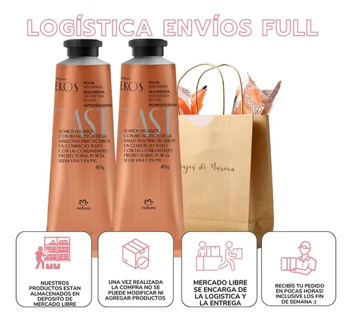 Natura Ekos Pulpa P/ Manos Hidratante Castaña Pack 2x