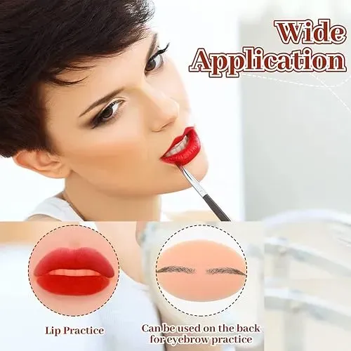 Tattoo Fake Lips 6pcs Tattoo Practice Lips 5d Silicone Lips