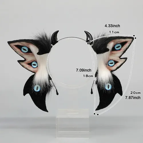 Diadema Con Orejas De Animal, Aro De Pelo Realista, Disfraz