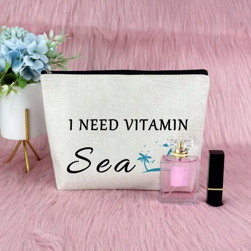 Bolsa De Maquillaje Sfodiary Beach Lover, Regalo Para Mujere