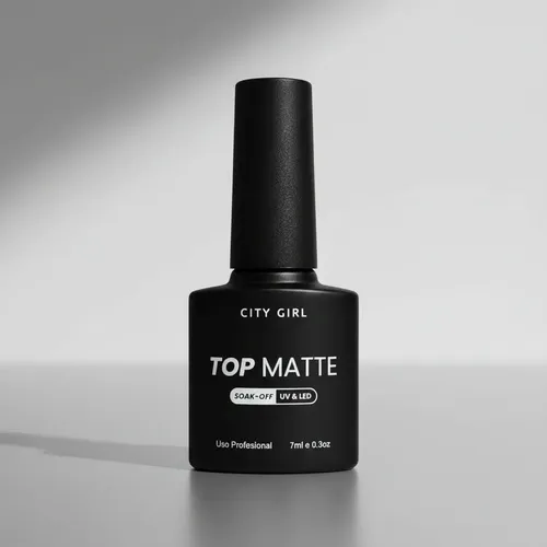 Top Coat Matte City Girl 7ml Uv/led Efecto Mate Profesional