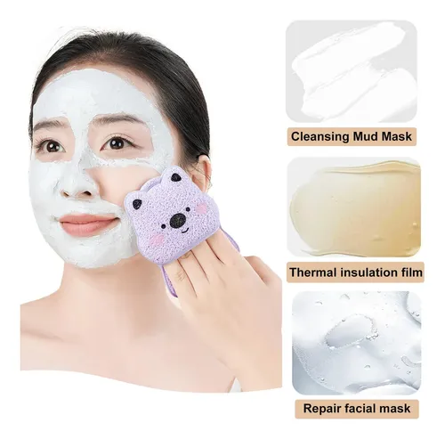 Esponjas Faciales Para Limpieza, Exfoliantes Faciales Reutil