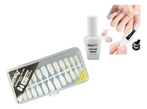 Tips Para Soft Gel Matte Cortos + Press Cherimoya 15ml Matte Redondos
