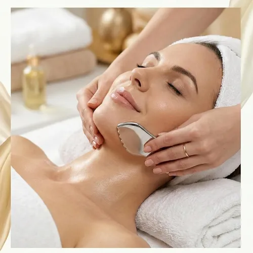 Set 2 Gua Sha Metal Facial Y Corporal Masajeador