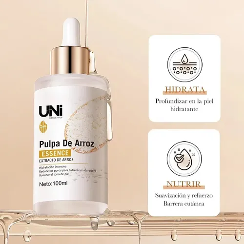Serum Facial De Arroz Y Acido Hialuronico 100ml Hidratante Todo Tipo De Piel Día/noche