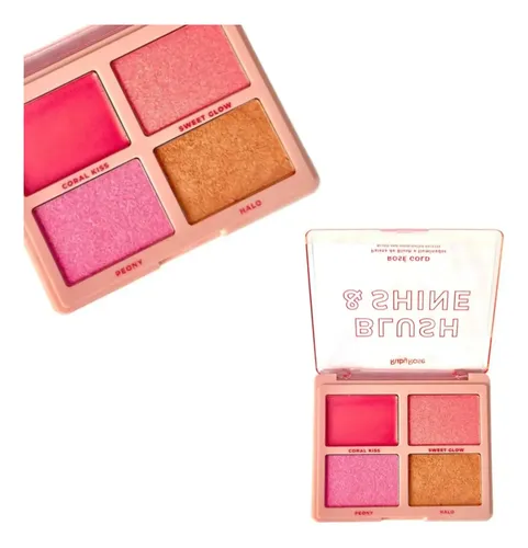 Rubor e iluminador Shine Ruby Rose Pink Rose Gold Line