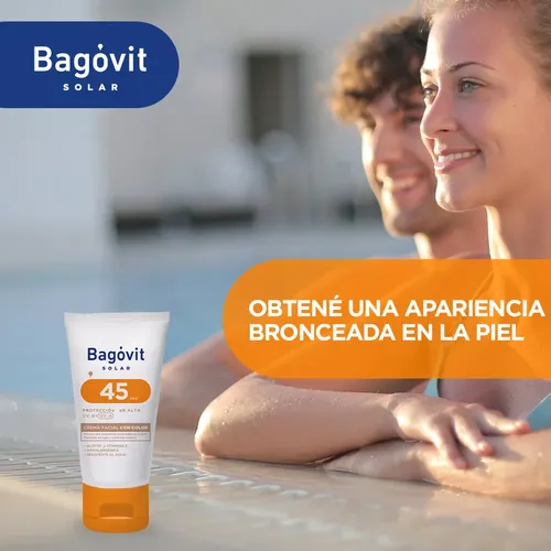 Bagóvit Protector Solar Fps 45 Crema Facial Con Color 50g