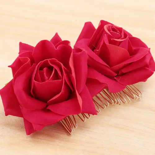 Pinza Para El Pelo Con Forma De Flor De Rosa, Broche De Bail