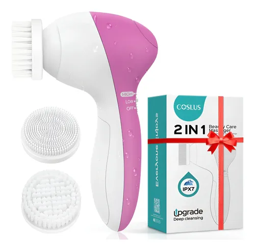Cepillo De Limpieza Facial Eléctrico 2 En 1 Impermeable