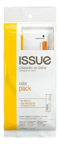 Tintura Issue Professional Permanente 8 Rubio Claro Crema Incluye Activador