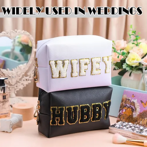 Pinkunn Set De 2 Neceseres Wifey Y Hubby Para Novia Con Parc