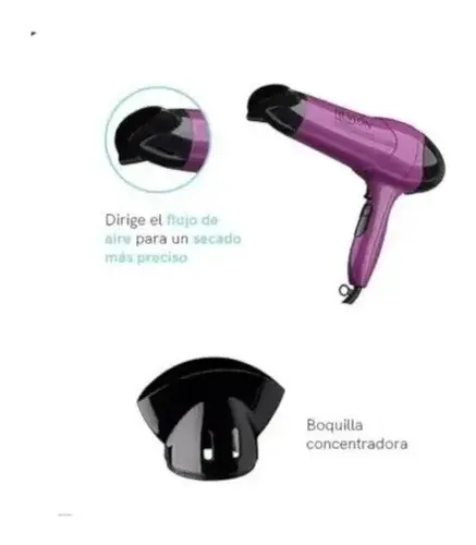 Secador De Pelo Revlon Rvdr773pla2a 2000w Color Violeta