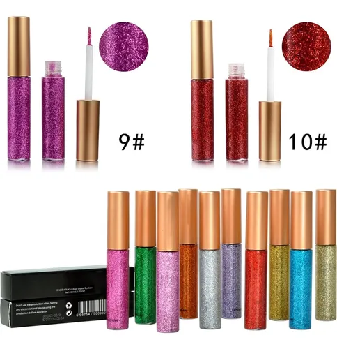 Delineador Líquido Con Purpurina Dekrion Pink 01