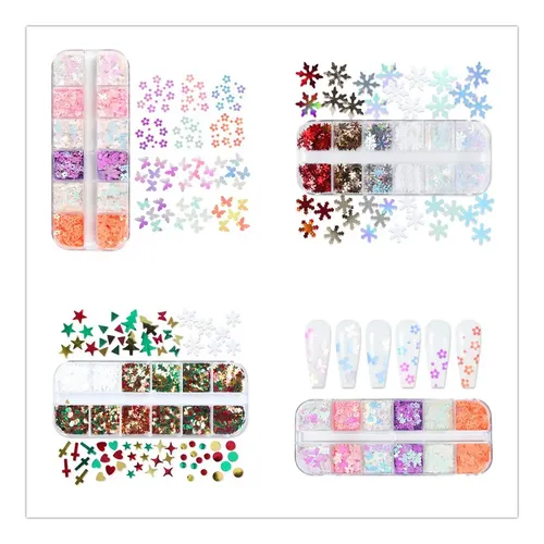 Lentejuelas De Mariposa Navideñas For Uñas Gt