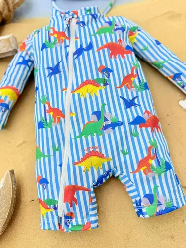 Traje Baño Bebe Nene + Gorro Malla Protección Solar Uv50