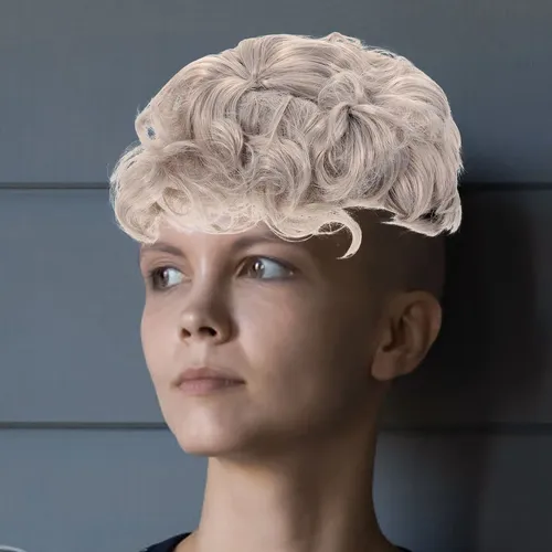 Peluca Gris Claro Abuelita Divertida Cosplay Fiesta