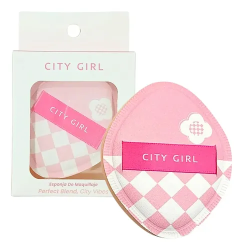Esponja De Maquillaje Pandora City Girl P/ Apicar Difuminar Rosa