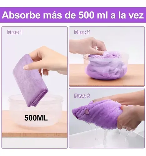 . Toallas De Cabello De Microfibra Rapid Gorro Turbante Qha