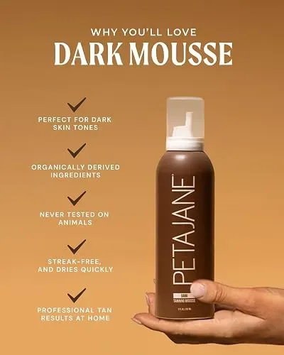 Mousse Bronceado Oscuro Peta Jane 7 Onzas Usa Sin Rayas
