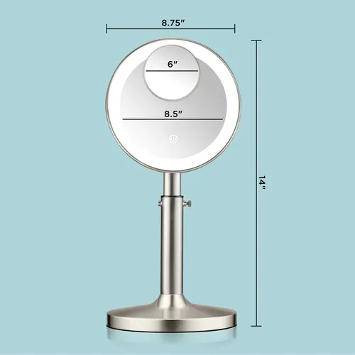 Espejo De Maquillaje Conair Con Luz Y Aumento Puntual 5x, 1x