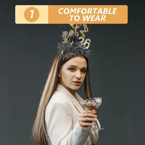 3 Aros For El Pelo De Nochevieja: Diadema Decorativa &rf
