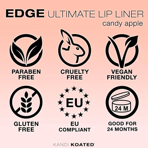 Lápiz Delineador De Labios Kandi Manzana De Caramelo Vegano
