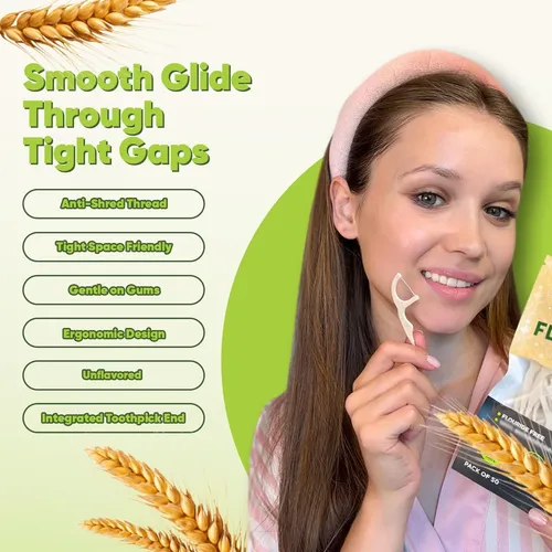 Hilo Dental Palitos 100 Unidades Sin Sabor Vegano