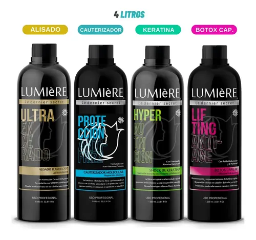 Alisado Encerado + Cauterizador+ Keratina + Botox Lumiere 4l