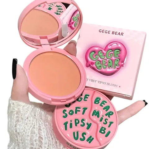 Rubor Blush Compacto Gege Bear Acabado Natural Suave Tono del maquillaje 02