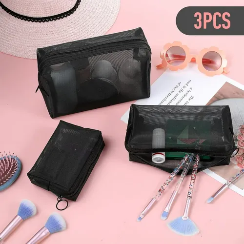 * 3pzs Cosmetiquera Neceser Estuches De Maquillaje Bolsa