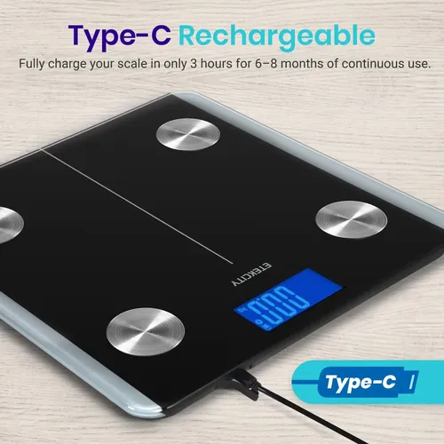 Báscula De Grasa Corporal Recargable Inteligente Etekcity 18