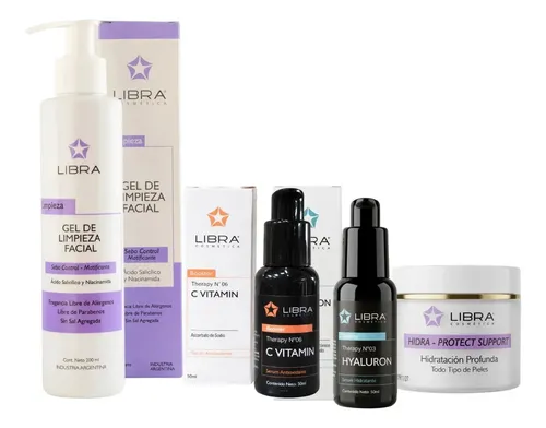 Kit Facial Niacinamida Hialuronico Vitamina C Crema Libra
