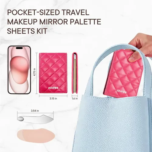 Paleta De Maquillaje Portátil Alyfini Con Espejo Y Hojas
