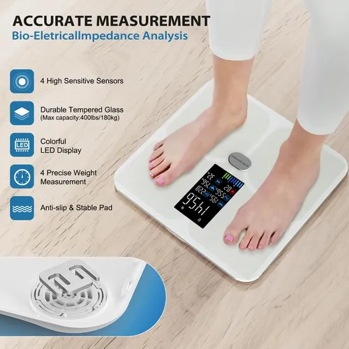 Báscula Digital Inteligente Para Grasa Corporal Ablegrid Par