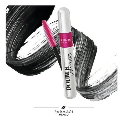 Máscara Pestañas Farmasi Double Lash Extend Negro Voluminizador Hipoalergénico