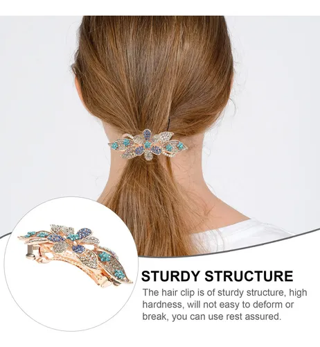 Horquilla Para El Pelo Brillante, Broche De Metal Con Diaman