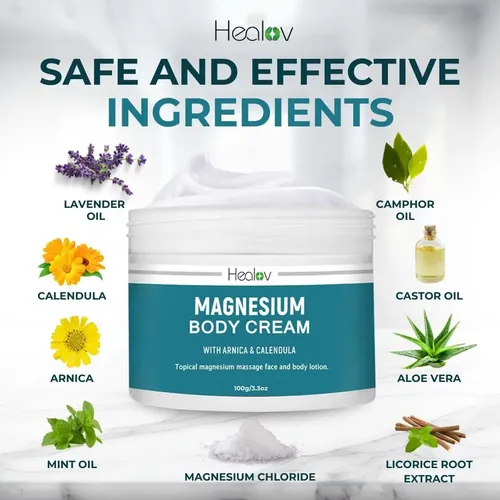 Crema De Magnesio: Loción De Magnesio Puro Para Alivio Y Del