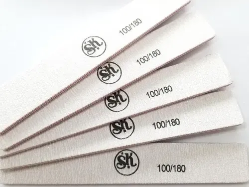 Limas Grises Sk / Fn X 25 Unidades 100/180 Uñas Esculpidas