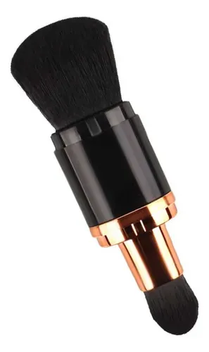 Set De Brochas Doble Para Maquillaje, Rostro Y Base