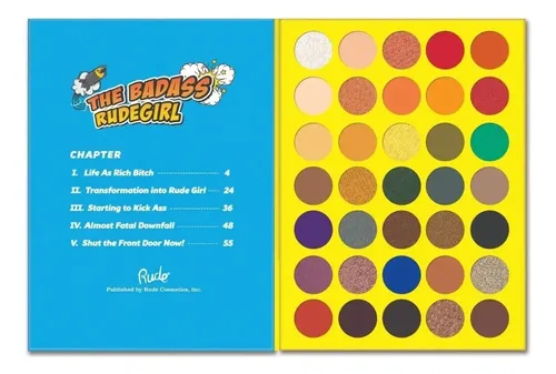 Paleta De 35 Sombras Para Ojos Book 6 The Badass Rudegirl Ru