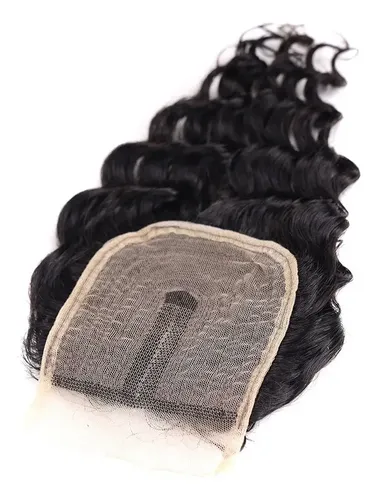 Cortina De Cabello Humano Rizado Cierre Superior 4+1 /5 Cm