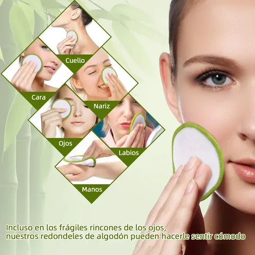 24 Pads Desmaquillantes Reutilizables, Algodones