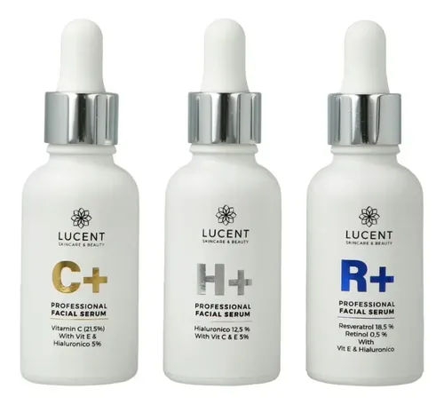 Kit Facial Lucent de Limpieza Profunda e Hidratación con 3 Serums