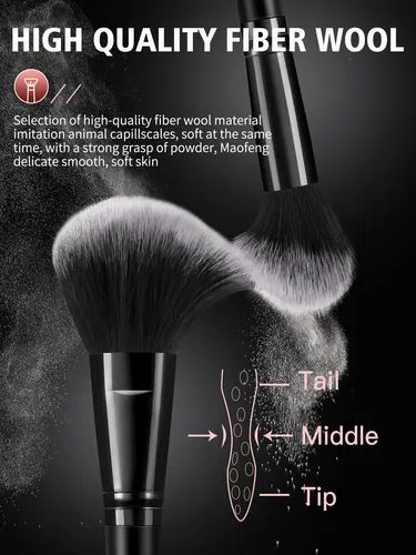H- Set De Brochas Y Esponjas De Maquillaje Con Funda,;